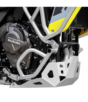 SRC Protective Aluminum Skid Plate For Suzuki V-Strom 800DE - Silver - Motodrift