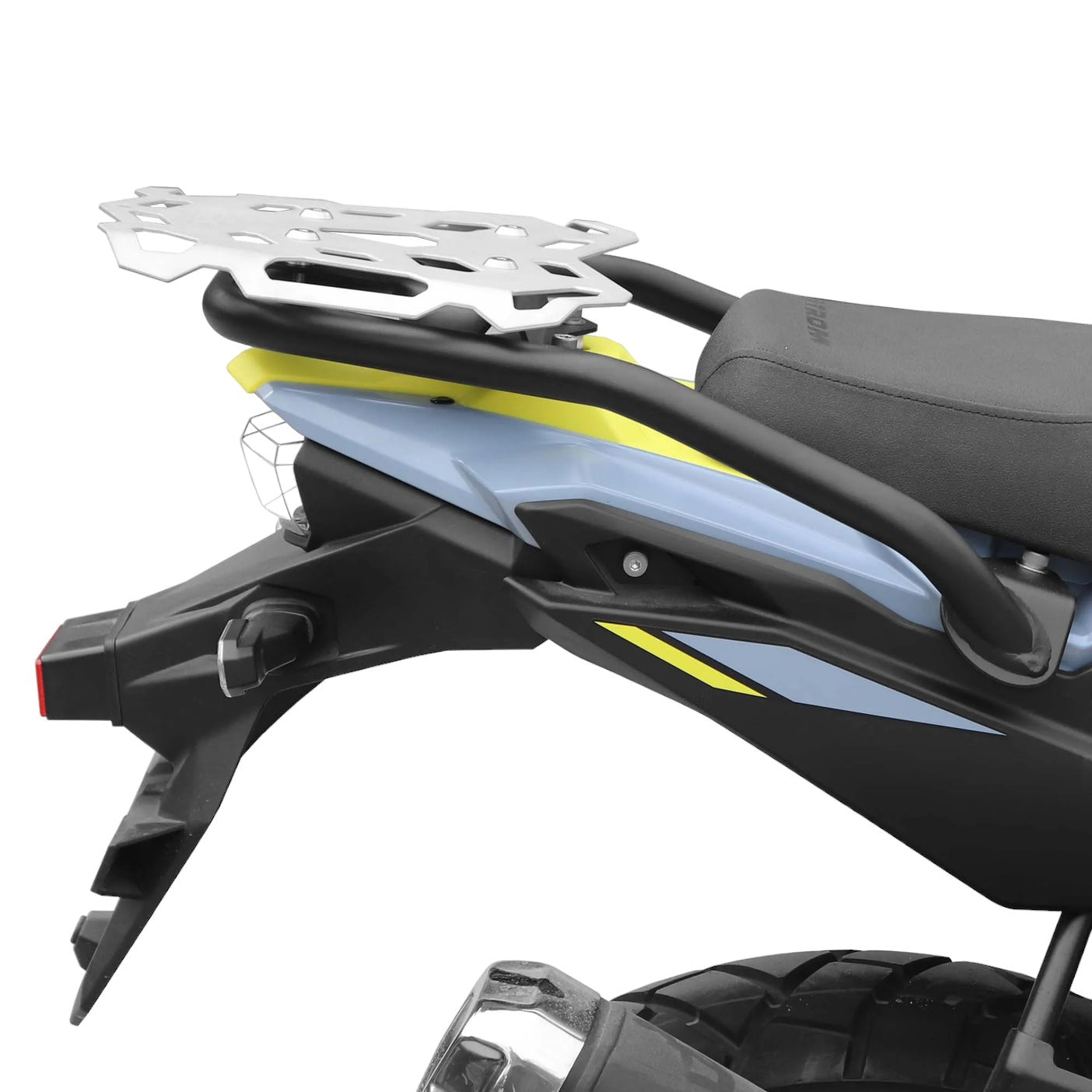 SRC Protective Aluminum Cargo Tail Rack (V1) For Suzuki V-Strom 800DE - Silver - Motodrift