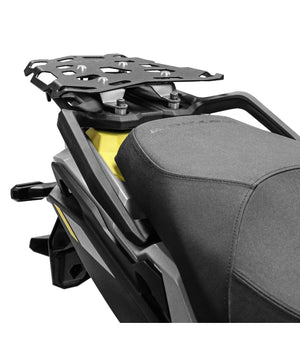 SRC Protective Aluminum Cargo Tail Rack (V2) For Suzuki V-Strom 800DE - Black - Motodrift