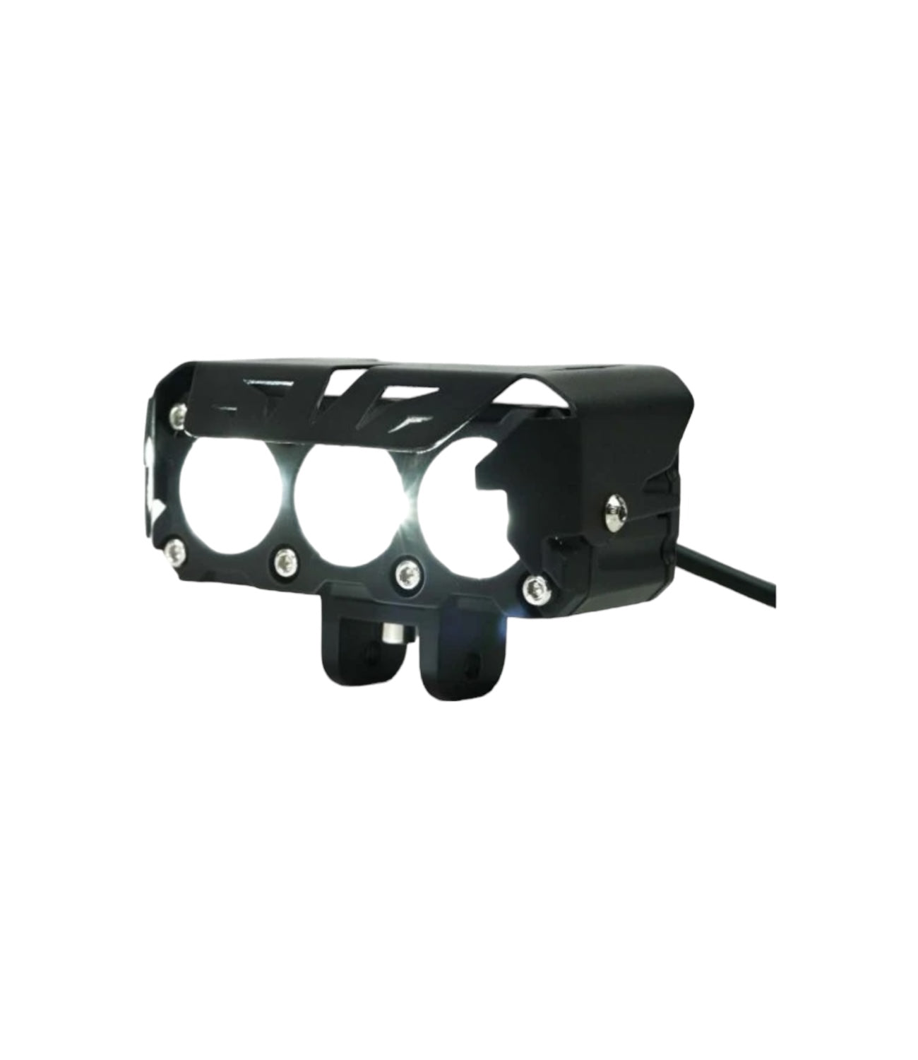 HJG 3 LED Lens Fog Light with Harness and Switch - Original - Motodrift