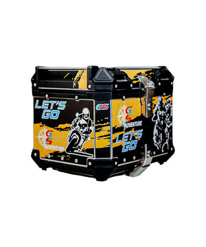 LGP Premium Aluminium GS Graphics 45 Litres Top Box - Motodrift