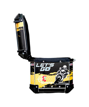 LGP Premium Aluminium GS Graphics 45 Litres Top Box - Motodrift