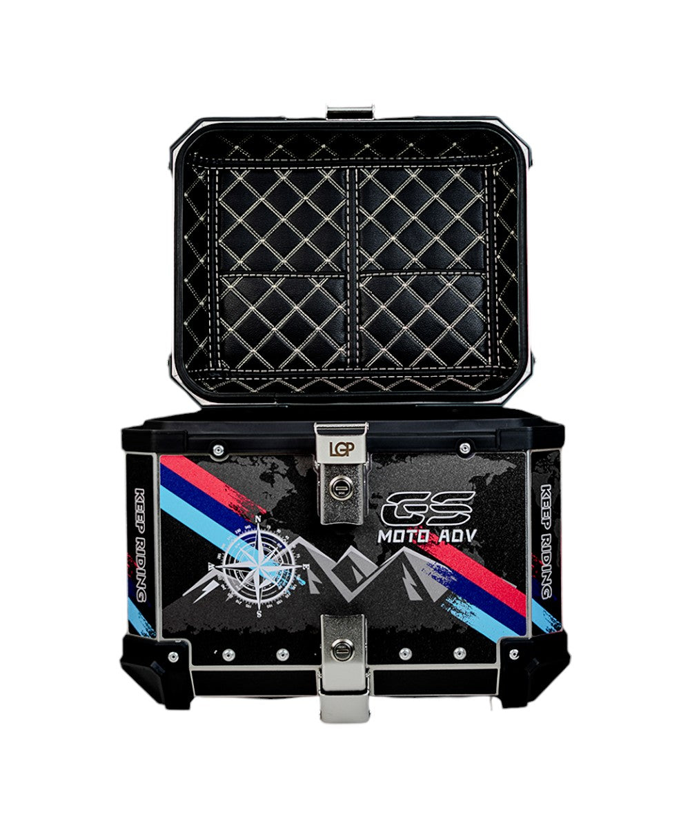 LGP Premium Aluminium Graphics 45 Litres Top Box - Motodrift