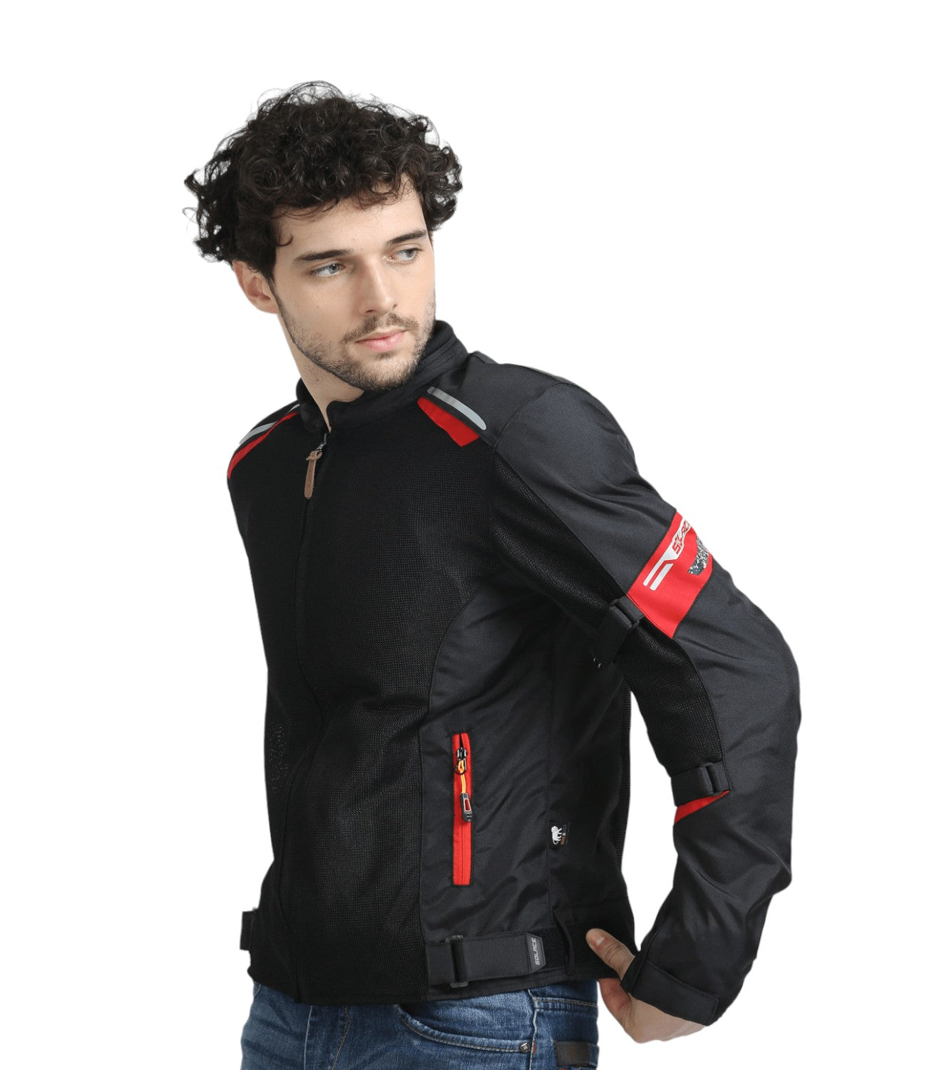 Solace AIR-X Jacket V3 (Black/Red) - Motodrift