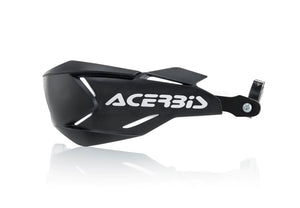 Black hand guard with Acerbis logo on a white background