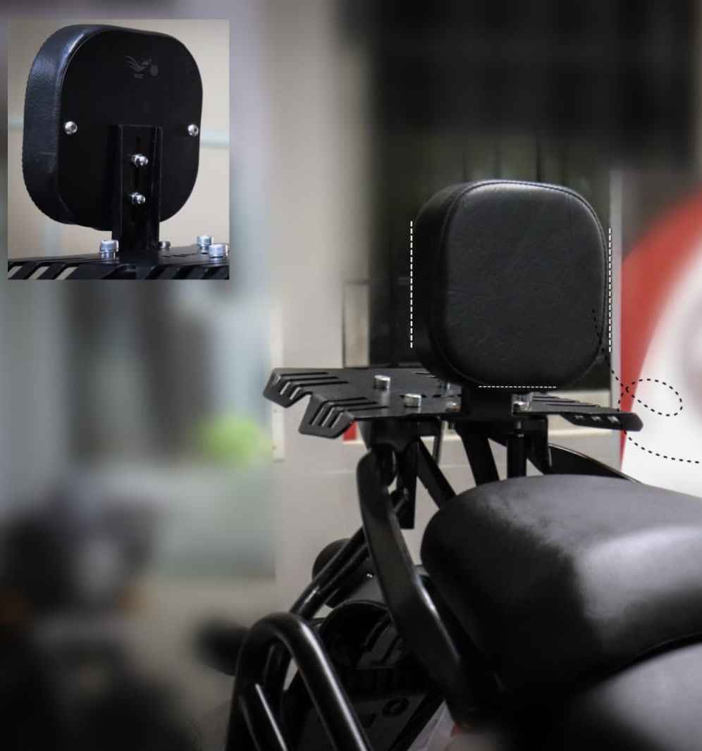 Top Rack with Back Rest For Yezdi Adventure - Motodrift