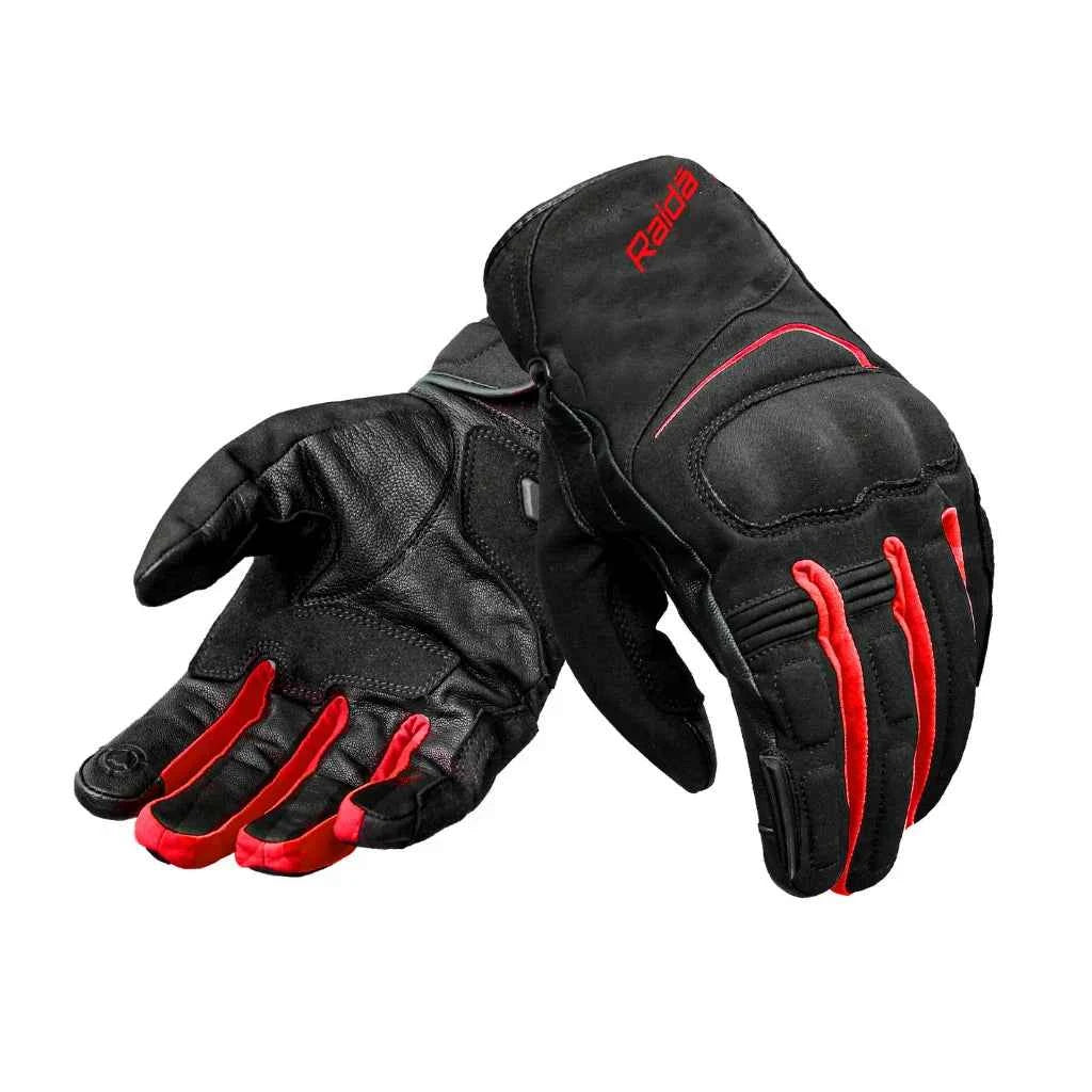 AqDry Waterproof Gloves - Red - Motodrift
