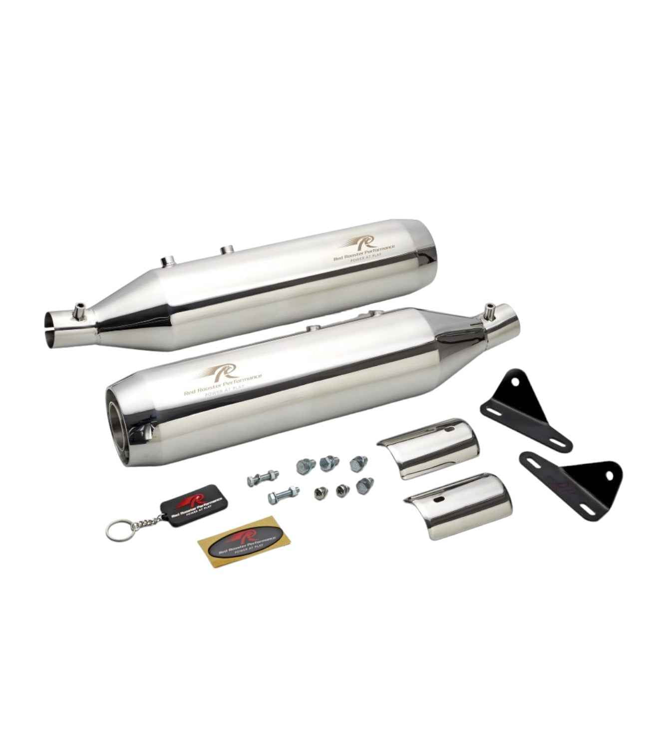 Red Rooster Performance Exhaust For Meteor 650 - Astral - Polish - Motodrift