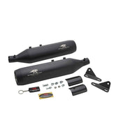 Red Rooster Performance Exhaust For Meteor 650 - Astral - Black Matte - Motodrift