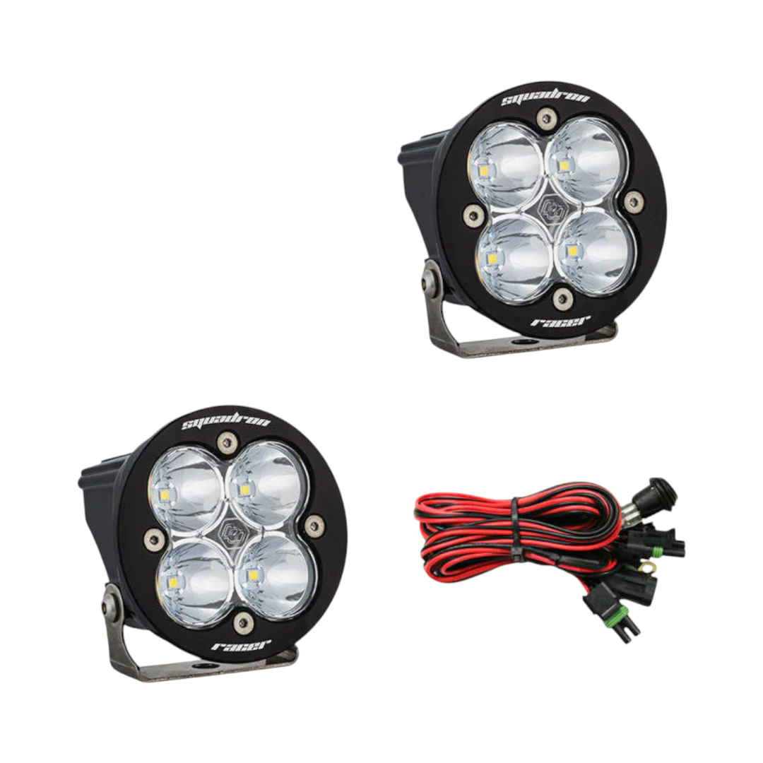 Baja Designs Squadron Racer Edition LED Auxillary Lights (Black) (Pair) - Motodrift