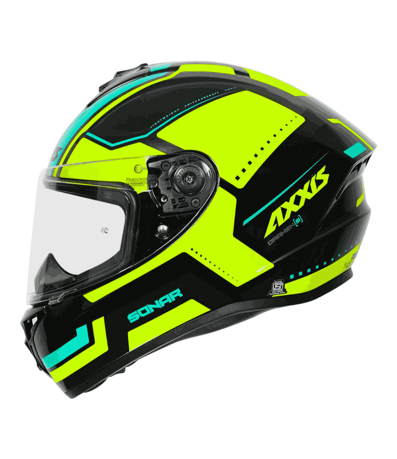 Axxis FF112C Draken S Sonar B23 Gloss Fluor Yellow - Motodrift