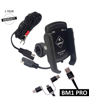 BOBO BM1 Pro Motorcycle Phone Holder (with fast USB 3.0 charger) - Motodrift