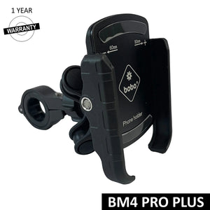 BOBO BM4 PRO PLUS Jaw-Grip Bike Phone Holder with PRO PLUS Vibration Damper Motorcycle Mobile Mount - Motodrift