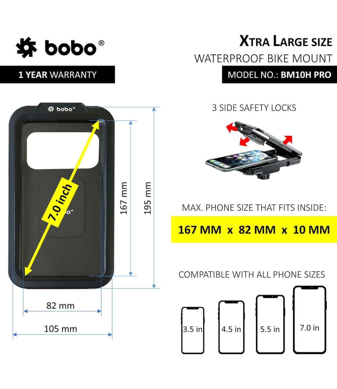 BOBO BM10H Pro Motorcycle Phone Holder - Motodrift