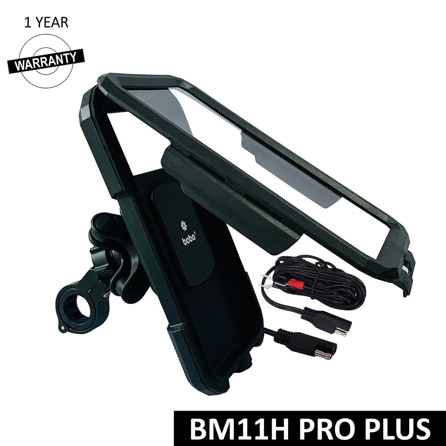 BOBO BM11H PRO PLUS Fully Waterproof With Vibration Damper with Fast 15W Wireless - Motodrift