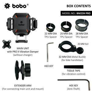 BOBO BM22H PRO Handlebar Mobile Mount - Motodrift
