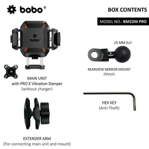 BOBO BM22H PRO Handlebar Mobile Mount - Motodrift