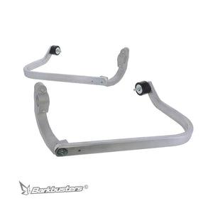 Metal bumper guard with mounting brackets on a white background, featuring the Barkbusters logo.
