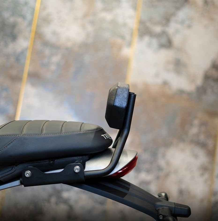ZANA Back Rest Black For For Triumph Scrambler 400 X - Motodrift