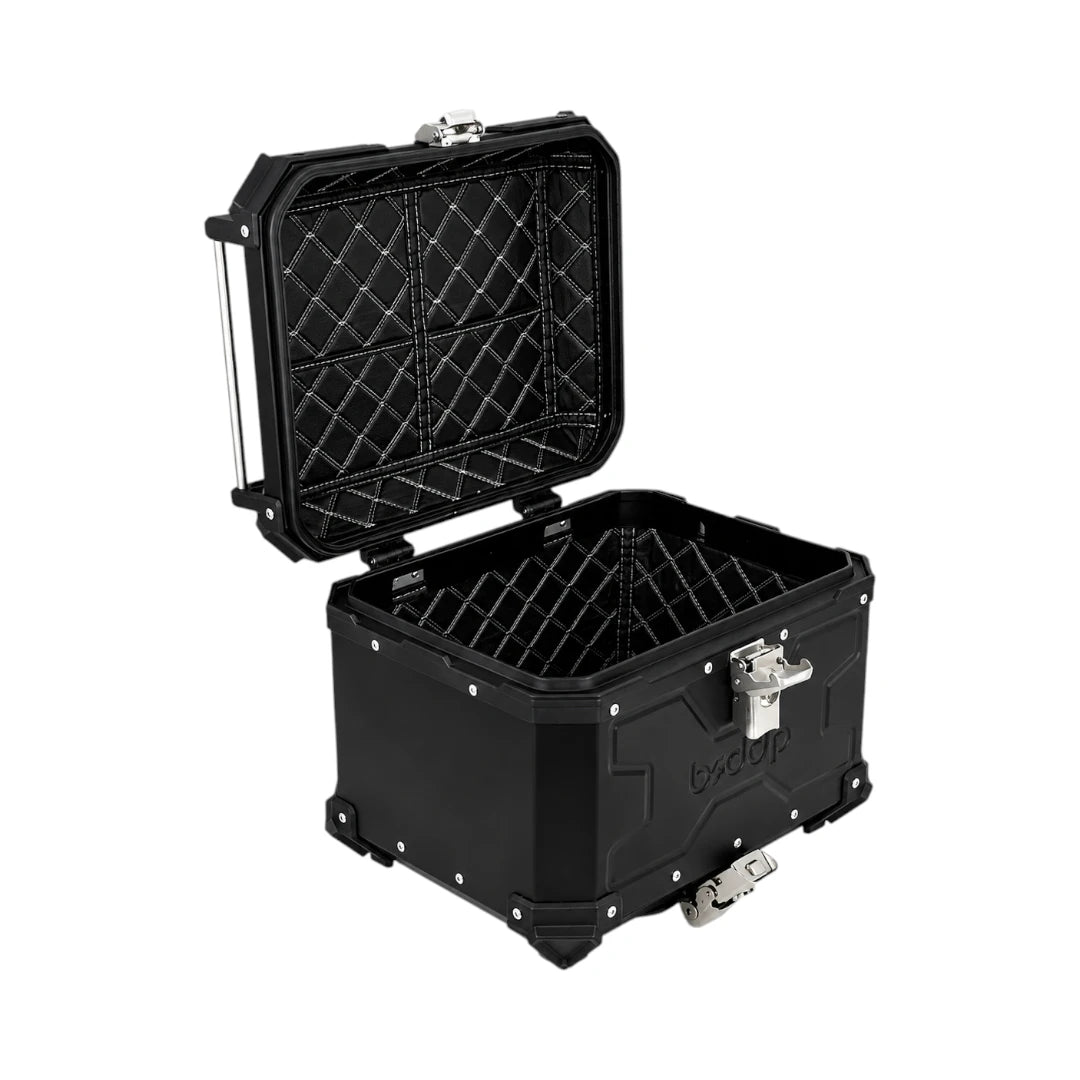 BSDDP TC Aluminium Motorcycle Top Box with Backrest Pad - 45L