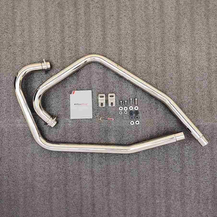 Powerage Performance Headers For Royal Enfield GT / Interceptor 650 Polish Finish Dual O2 Sensor