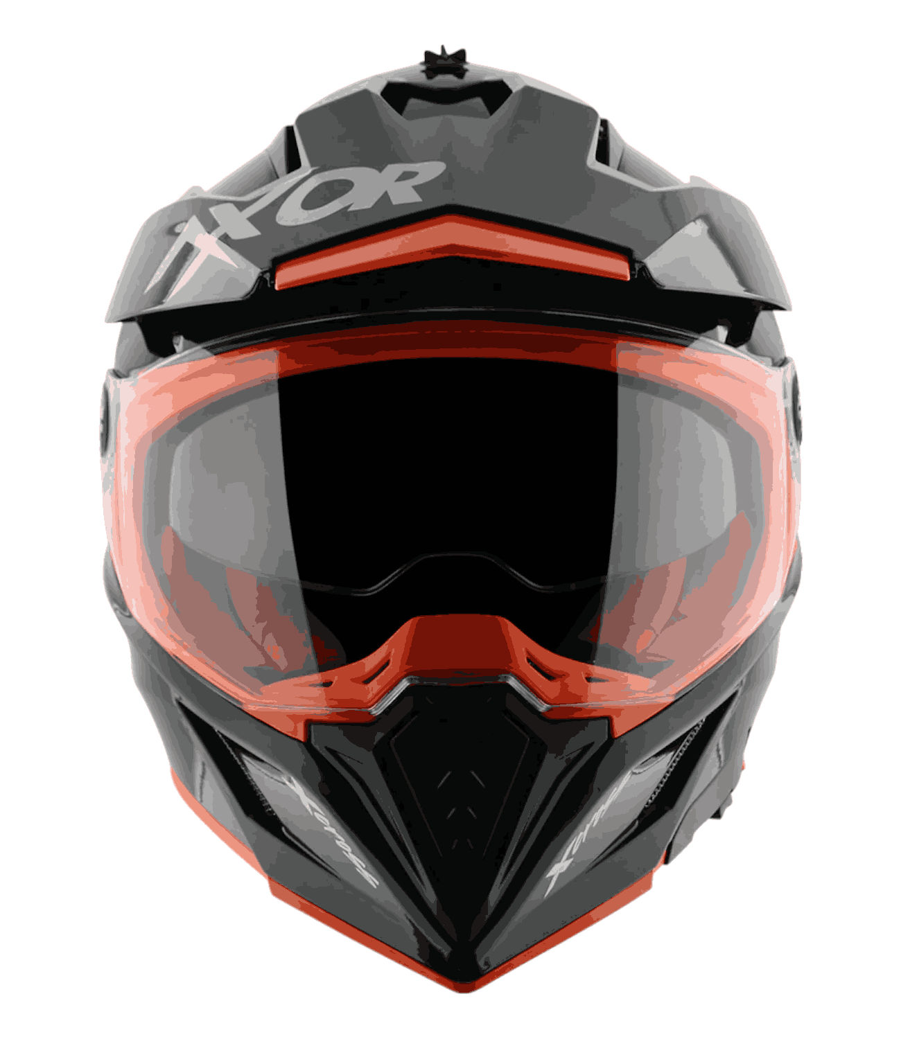 Axor XCross Dual Visor Helmet Black Orange - Motodrift