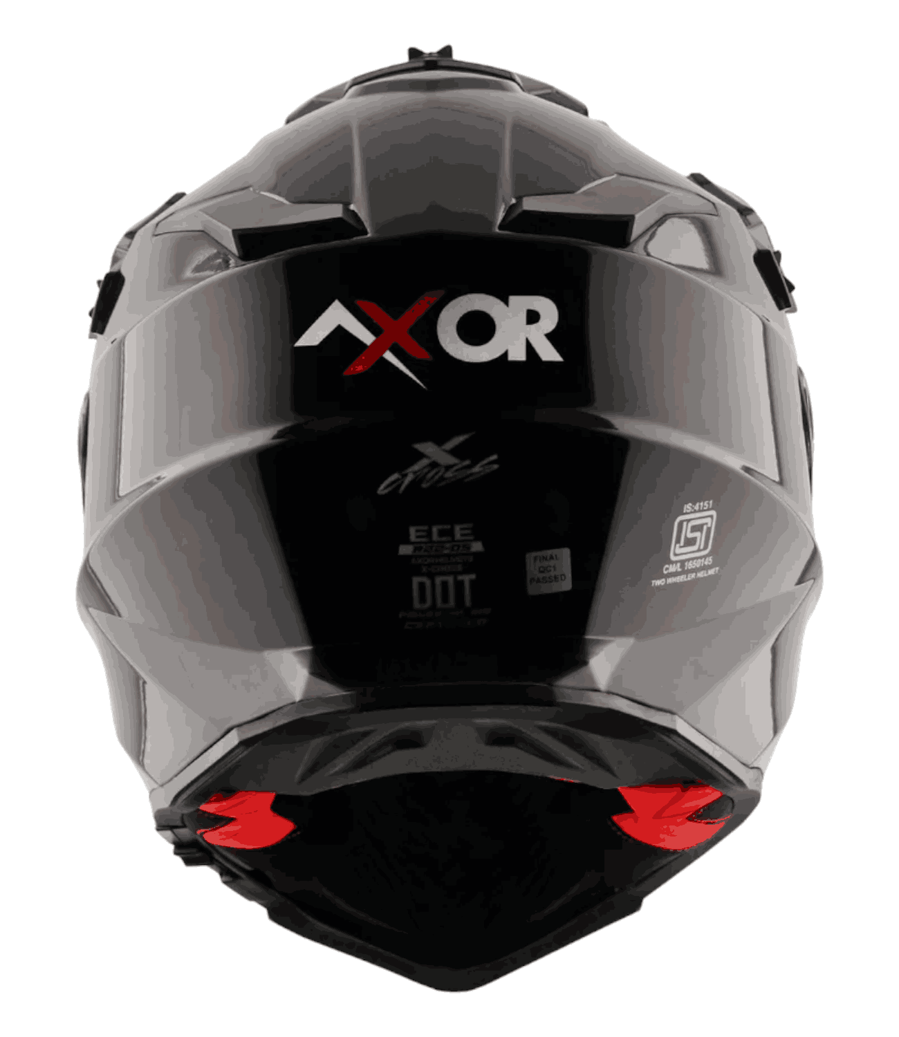 Axor X-Cross Dual Visor Helmet Gloss Black - Motodrift