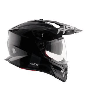 Axor XCross Dual Visor Helmet Gloss Black - Motodrift