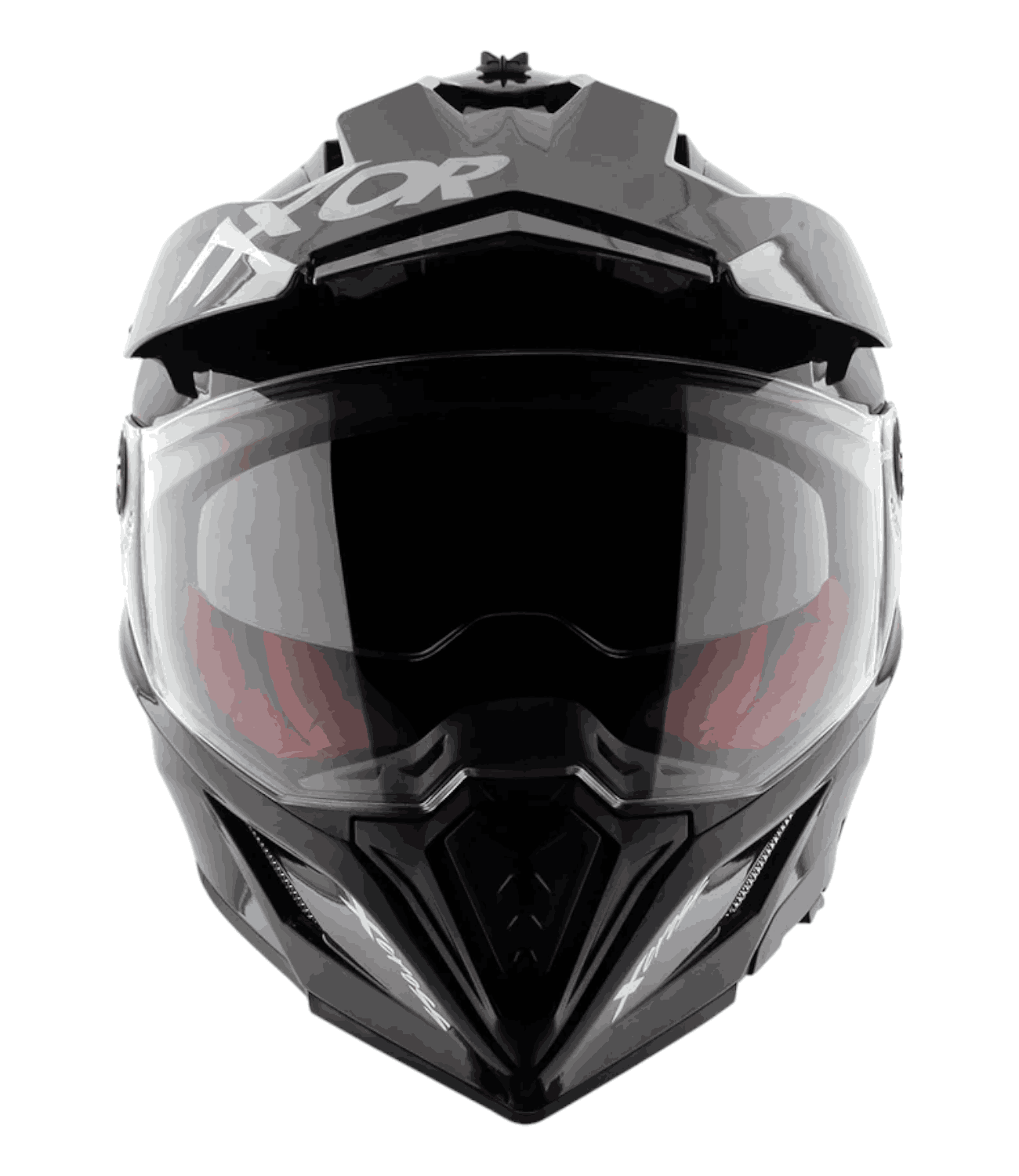 Axor X-Cross Dual Visor Helmet Gloss Black - Motodrift
