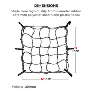 Viaterra Reflective Bungee tie Down Net (12″ X 12″)
