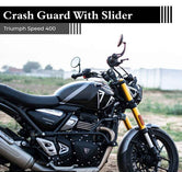 ZANA Crash Guard With Slider For Triumph Speed 400 - Motodrift