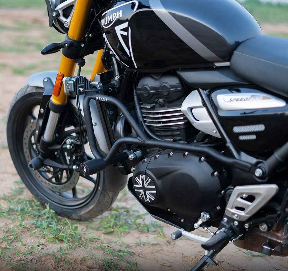 ZANA Crash Guard With Slider For Triumph Scrambler 400 X - Motodrift