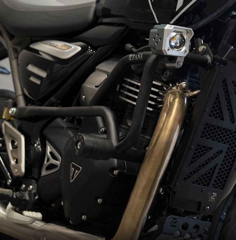 ZANA Crash Guard With Slider For Triumph Scrambler 400 X - Motodrift