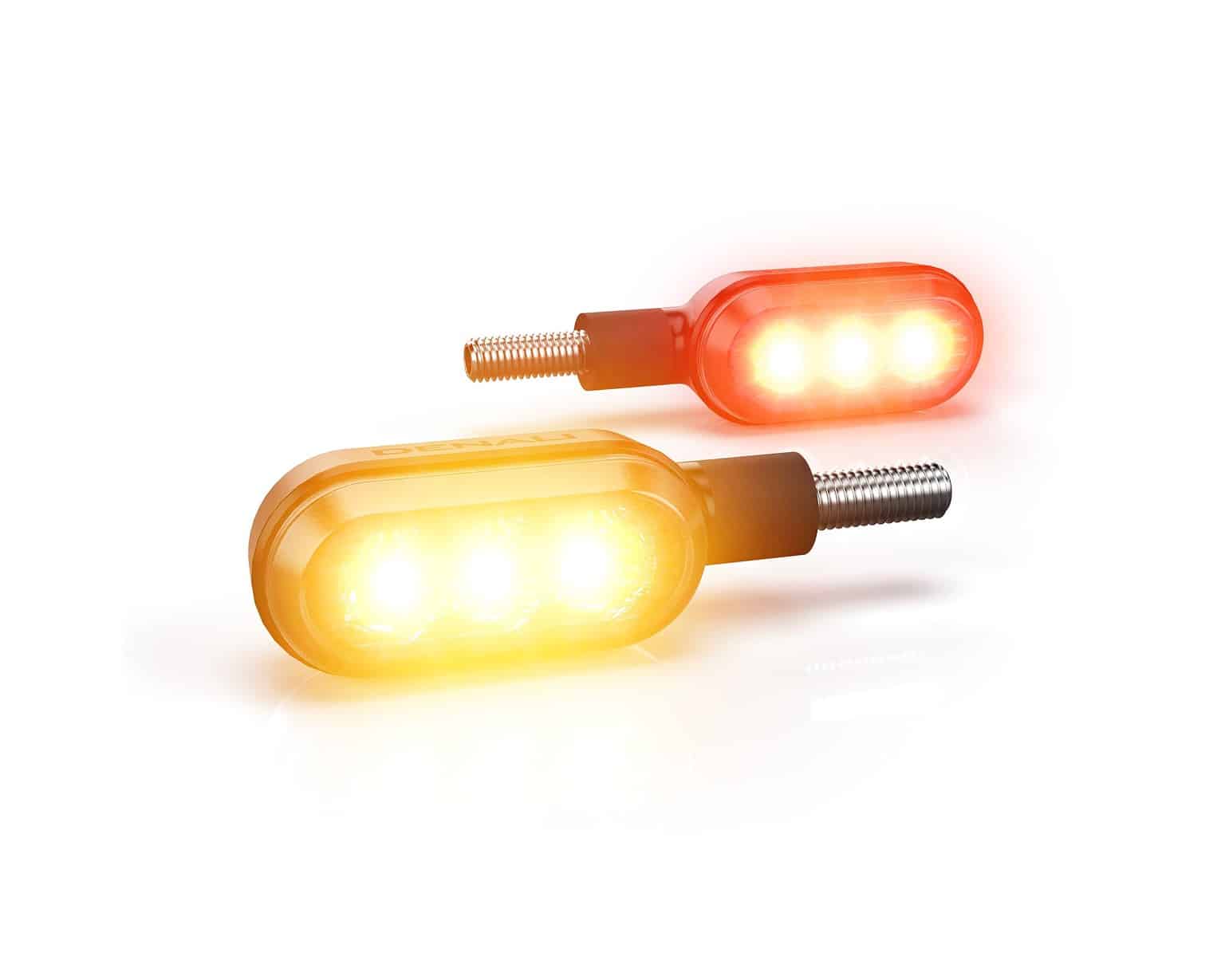 DENALI T3 Switchback LED Pods – Rear Indicator/Brake – M8 Mount - Motodrift