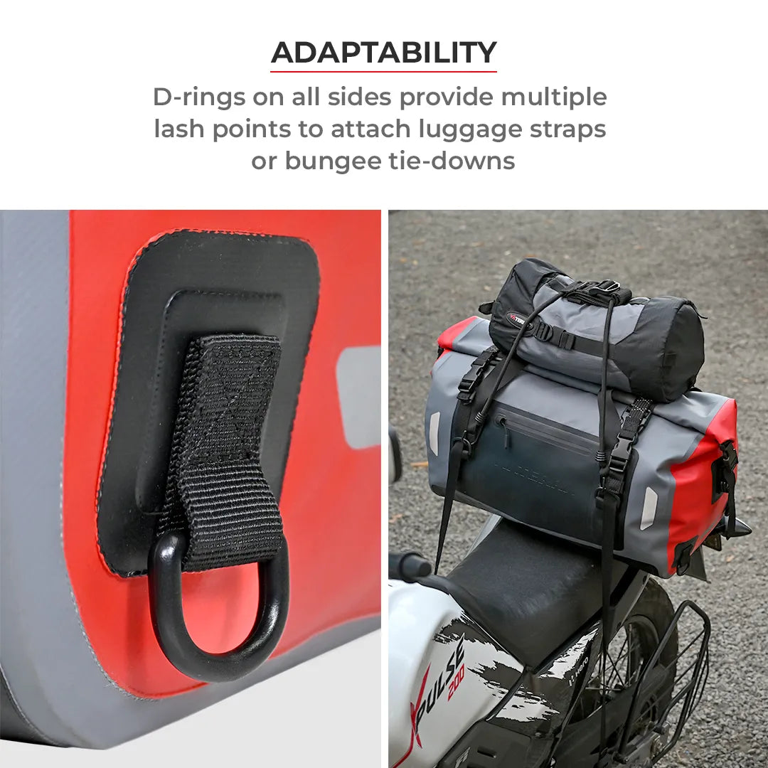 VIATERRA DRYBAG 40L - 100% Waterproof Motorcycle Tailbag (Universal) - Motodrift