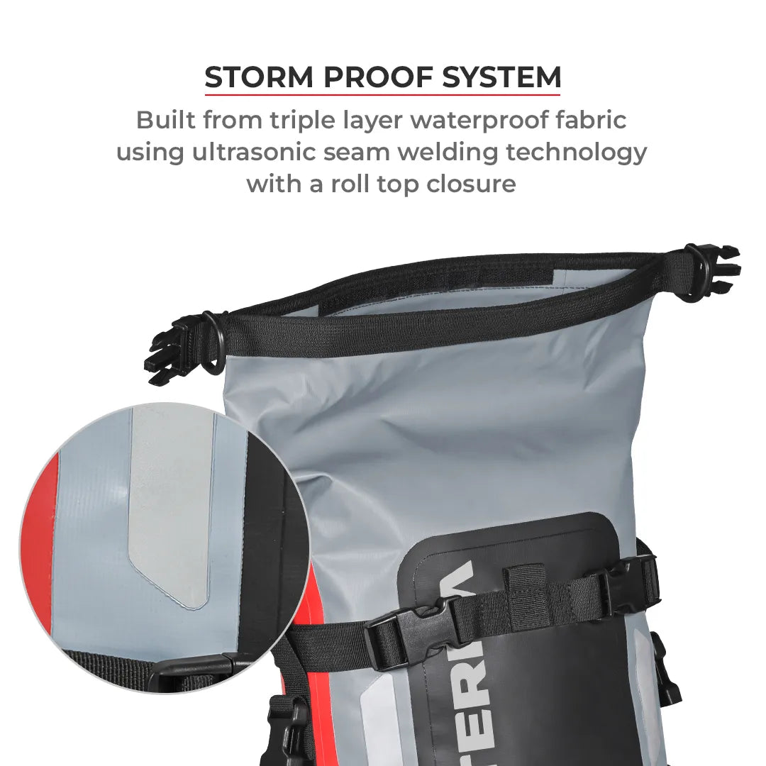 VIATERRA DRYBAG 8L - 100% Waterproof Motorcycle Tailbag / Rear Rack Bag (Universal with Versatile Mounting) - Motodrift