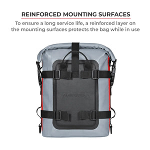 VIATERRA DRYBAG 8L - 100% Waterproof Motorcycle Tailbag / Rear Rack Bag (Universal with Versatile Mounting) - Motodrift