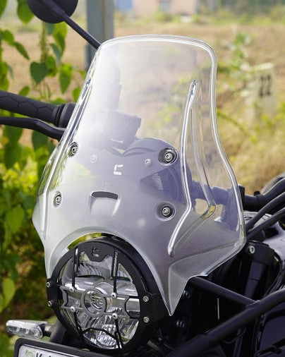 Carbon Racing Wanderer Premium Touring Windshield For Royal Enfield Himalayan 450 - Motodrift