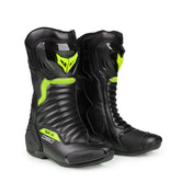 DSG GP X Riding Boots, neon yellow, which is CE Certificated, Ankle Protection & TPU Armour,Anti-Slip Sole and Breathable & Comfortable for Long Rides.