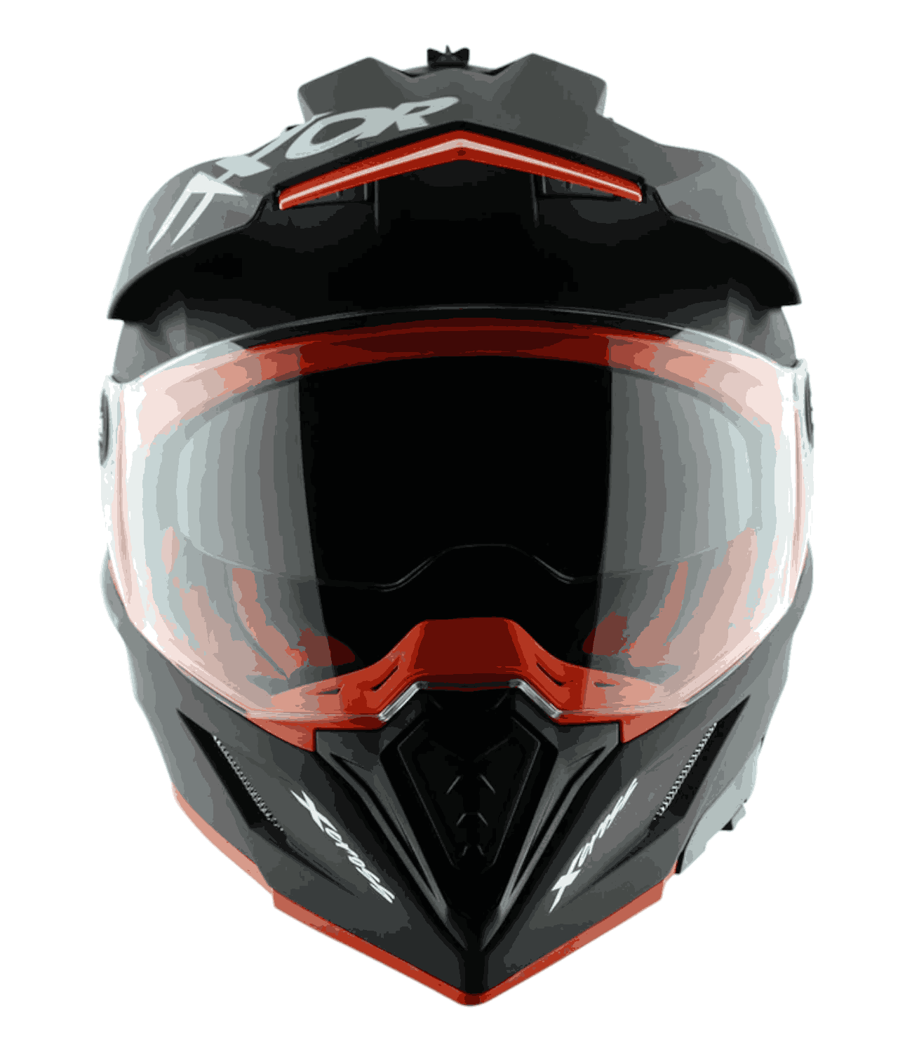 Axor X-Cross Dual Visor Helmet Dull Black Orange - Motodrift