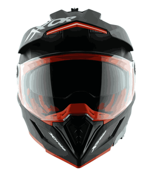 Axor XCross Dual Visor Helmet Dull Black Orange - Motodrift