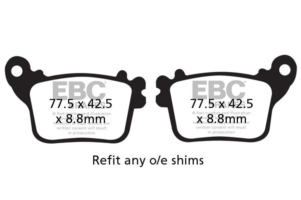EBC FA 436 HH Fully Sintered Brake Pads - Motodrift