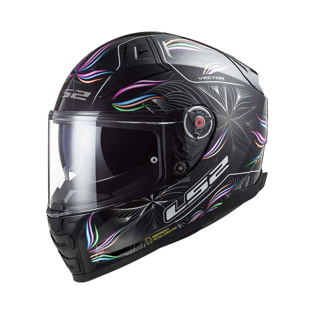 LS2 FF811 Vector II Tropical Gloss Black White Helmet | Buy Online