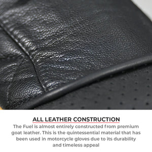 Viaterra FUEL Retro Classic Leather Motorcycle Gloves - Motodrift
