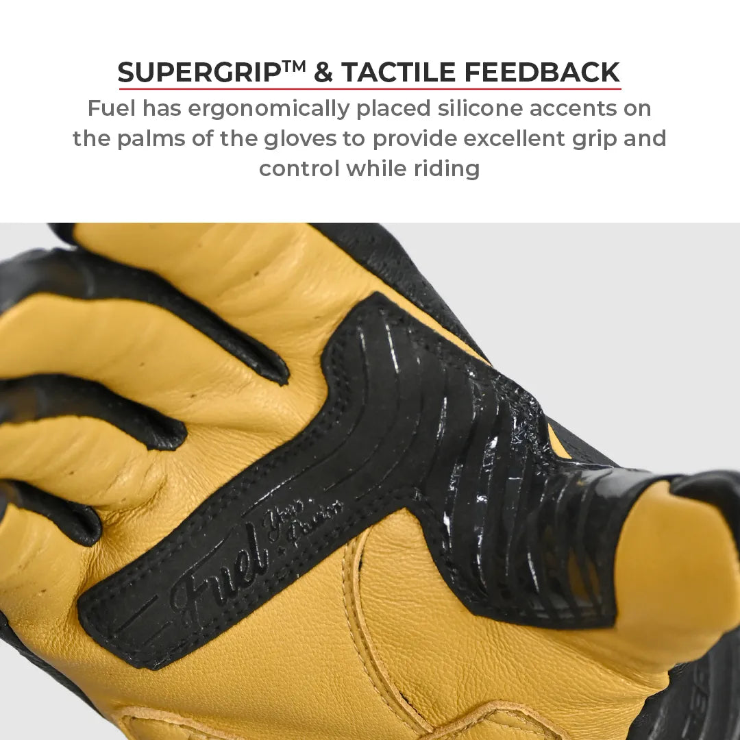 Viaterra FUEL Retro Classic Leather Motorcycle Gloves - Motodrift