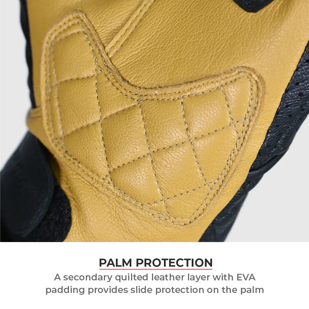 Viaterra FUEL Retro Classic Leather Motorcycle Gloves - Motodrift