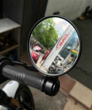 Autobird Round Bar End Mirrors - Motodrift