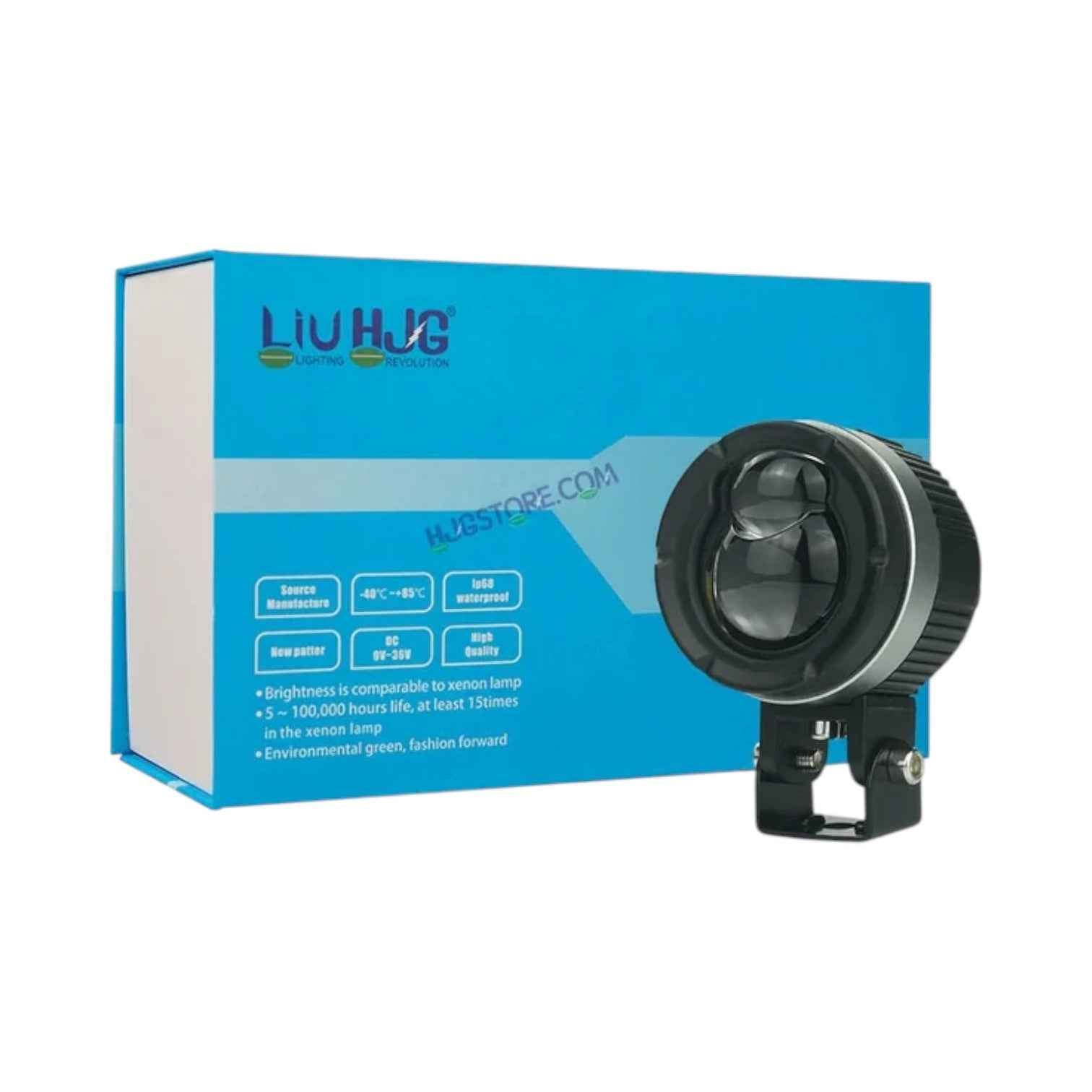 HJG 124 Dual Lens 120W Foglight Ultra Wide LED White/Yellow, Universal