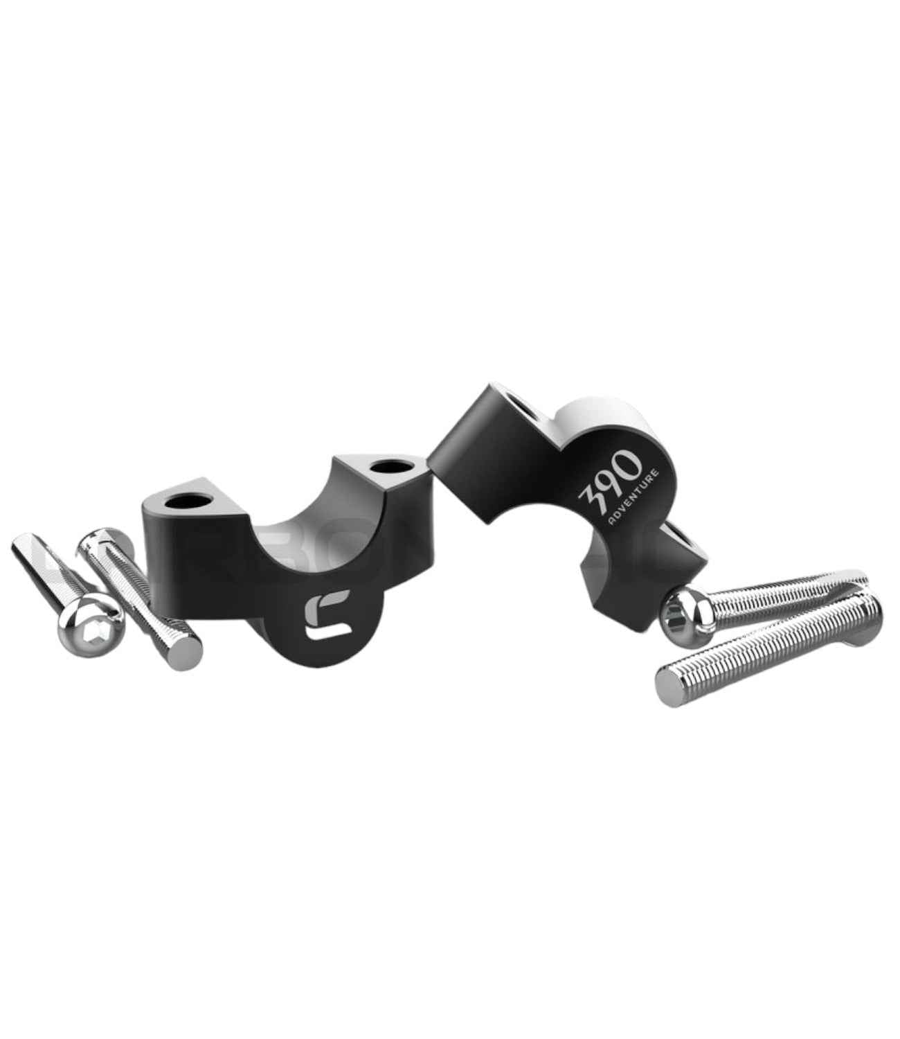 Carbon Racing Handlebar Risers KTM Adventure - 22 mm for 250 / 390 Models - Motodrift