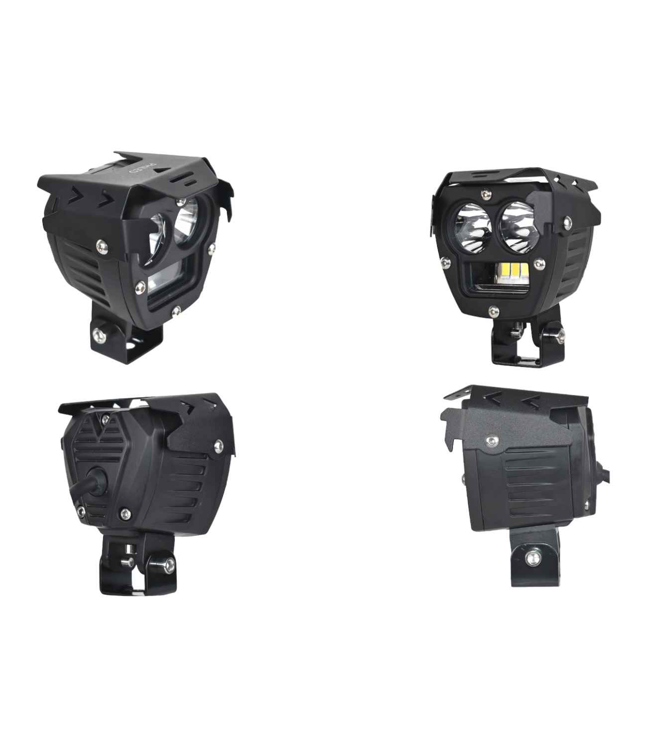 HJG S107 With Harness 80 W P47 Dual Lens LED Auxillary Lights - Motodrift